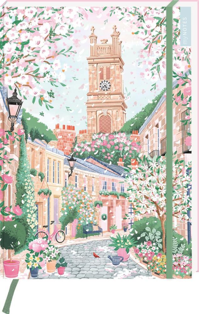 Notizblock A4 - Spring Lane - punktkariert