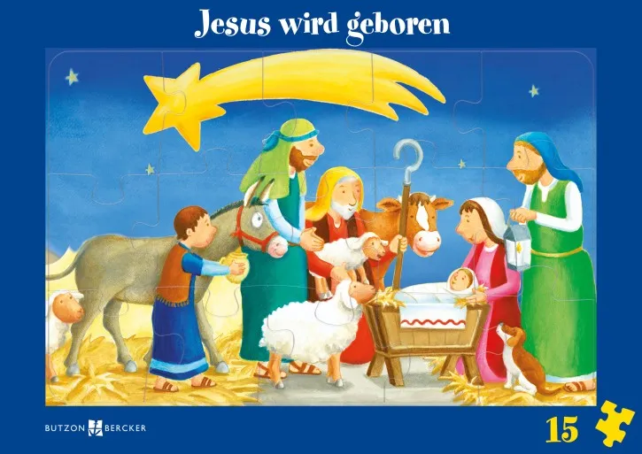 Jesus wird geboren-Puzzle