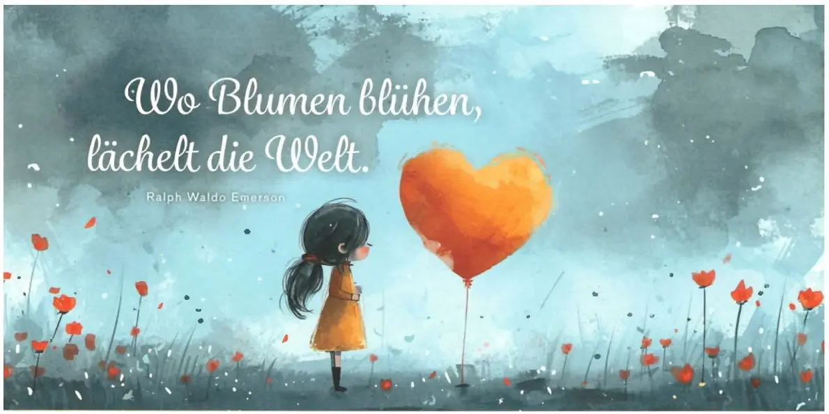 Geburtstagsbillett Wo Blumen blühen, lächelt die Welt