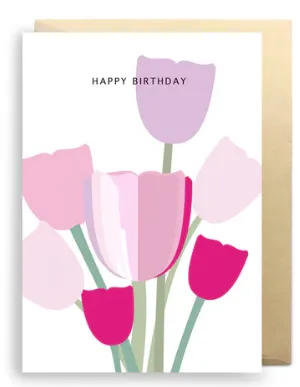3D Klappkarte - BIRTHDAY TULPE