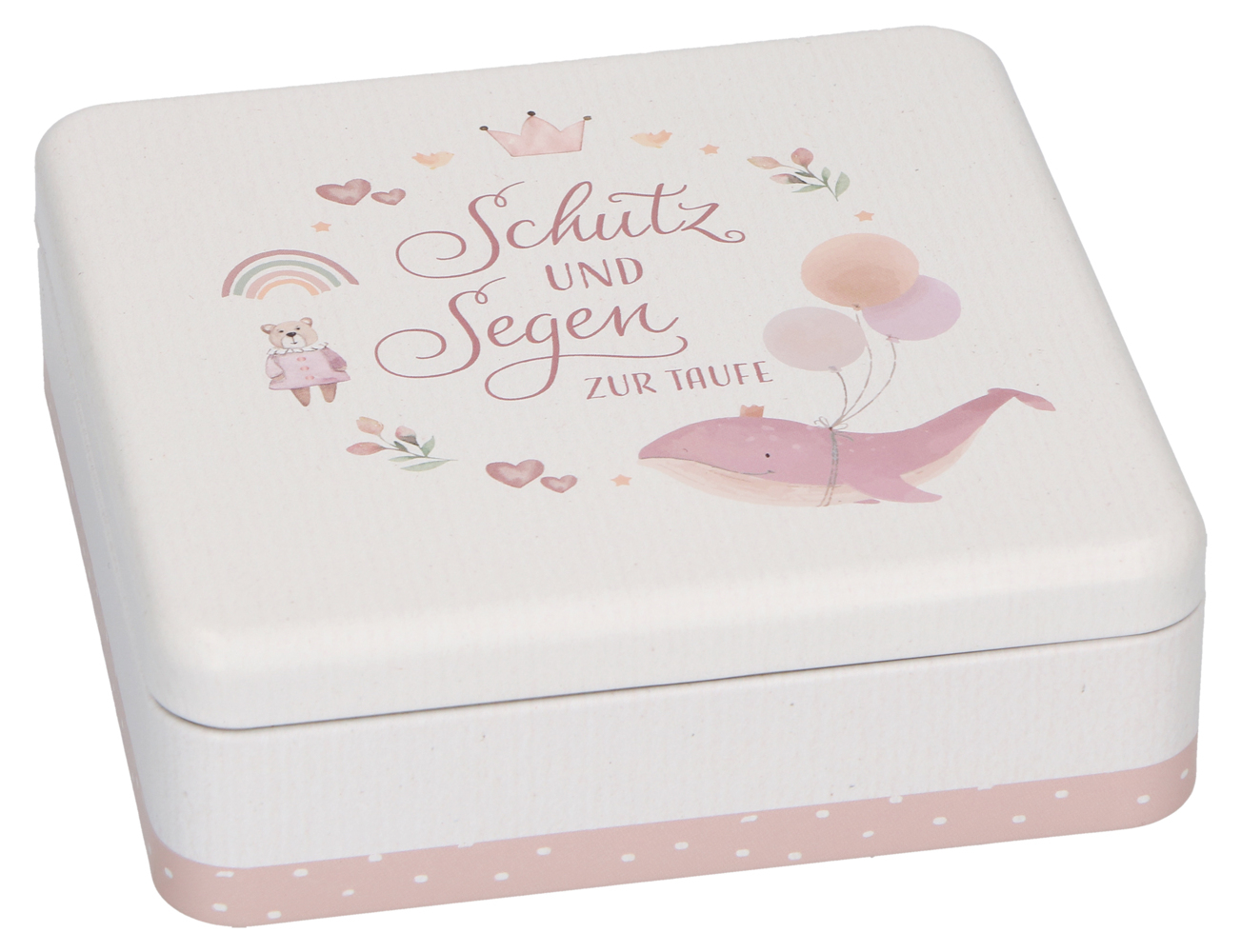 Geschenkset Schutz und Segen zur Taufe rosa