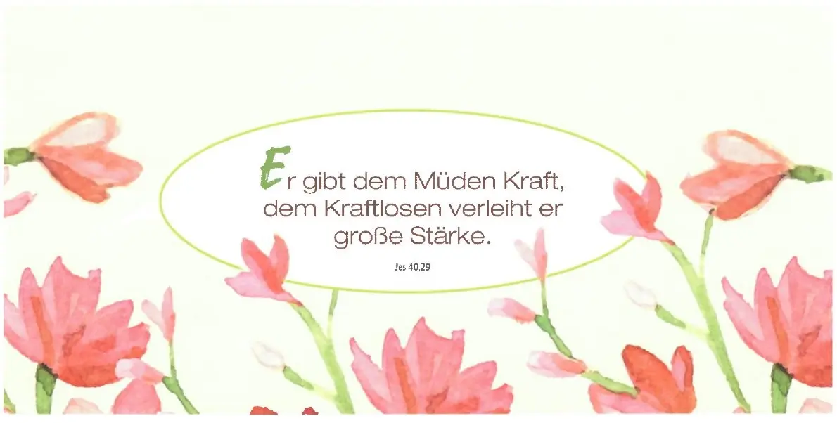 Doppelkarte Er gibt dem Müden Kraft/Krankenbesuch