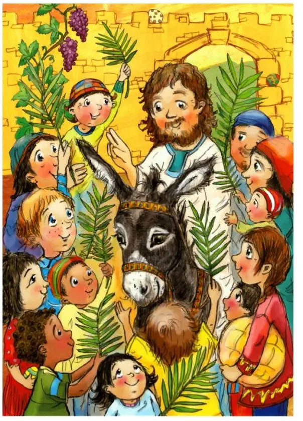 Jesus kommt - Karte für Kinder zum Palmsonntag 6211