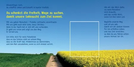 Gebetszettel Mit Christus auf dem Weg 4035