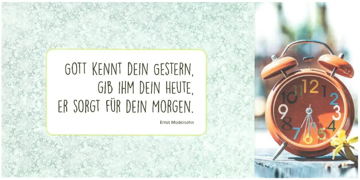 Geburtstagsbillett Gott kennt dein Gestern