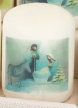Besinnliche Weihnachten - Stumpenkerze - Wunder der Weihnacht