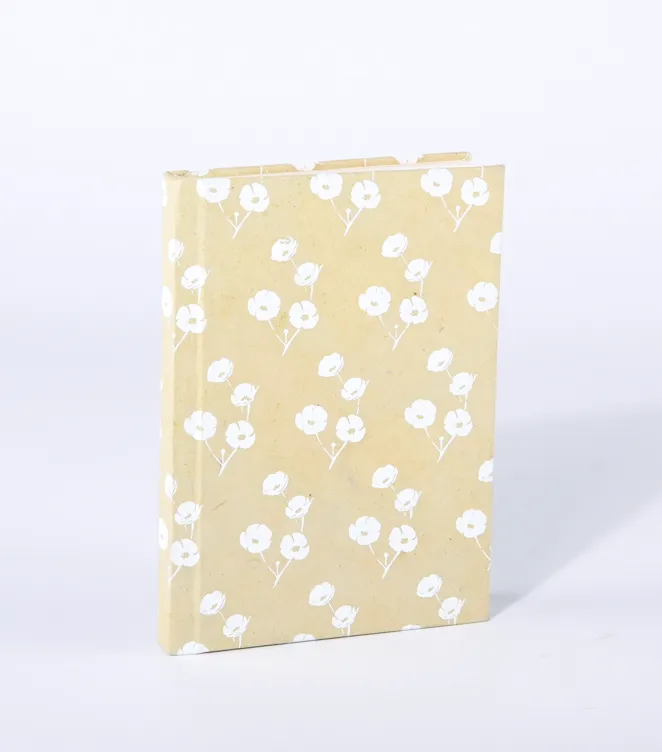 NOTIZBUCH Blümchen creme - klein  EZA150119