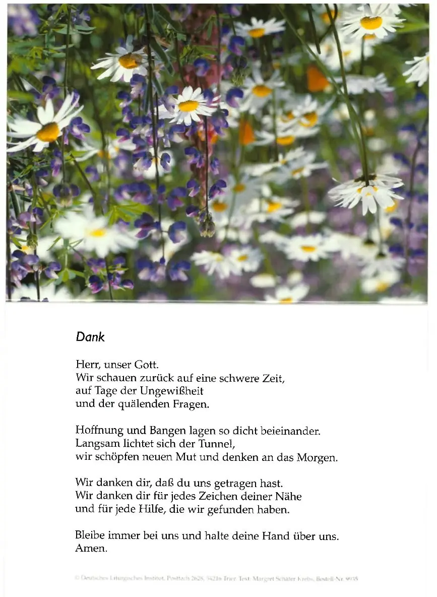 Billett Dank - Herr, unser Gott. 9935