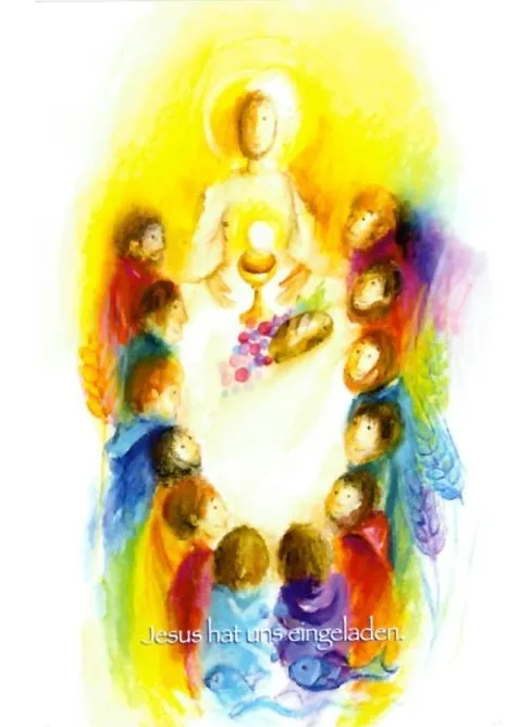 Bildchen Abendmal/Jesus hat uns eingeladen