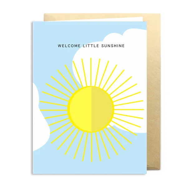 3D Klappkarte Welcome Little Sunshine