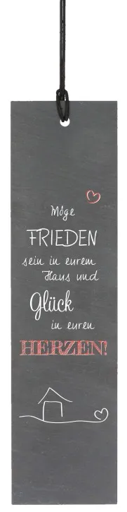 Schiefertafel - Möge Frieden sein in euren Haus