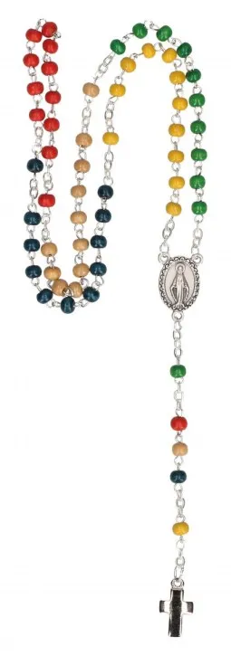 Missionsrosenkranz mit Kreuz aus Metall