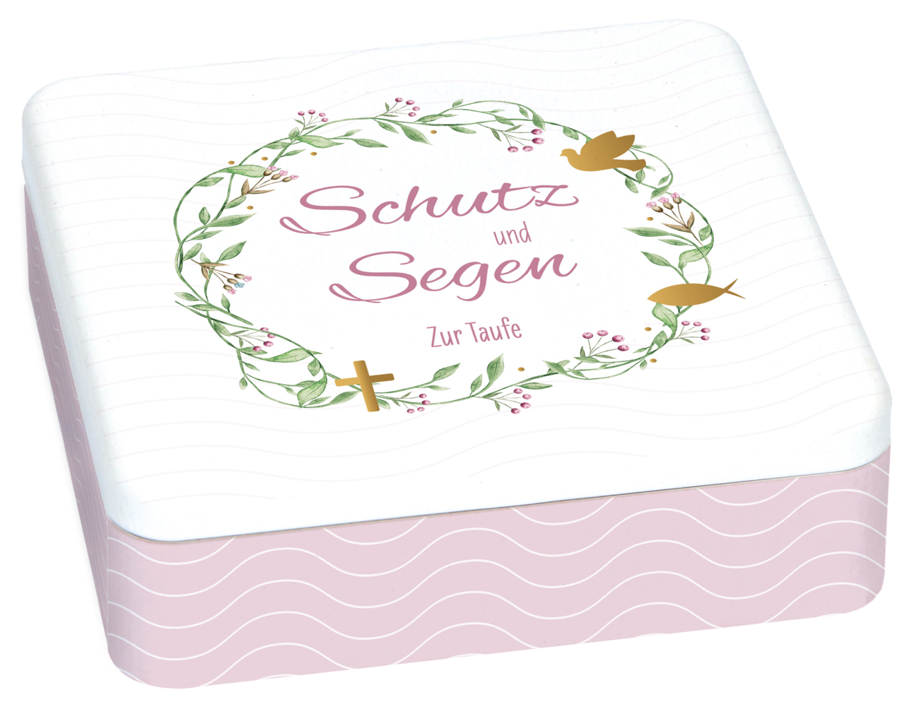 Geschenkset zur Taufe - Schutz und Segen - rosa