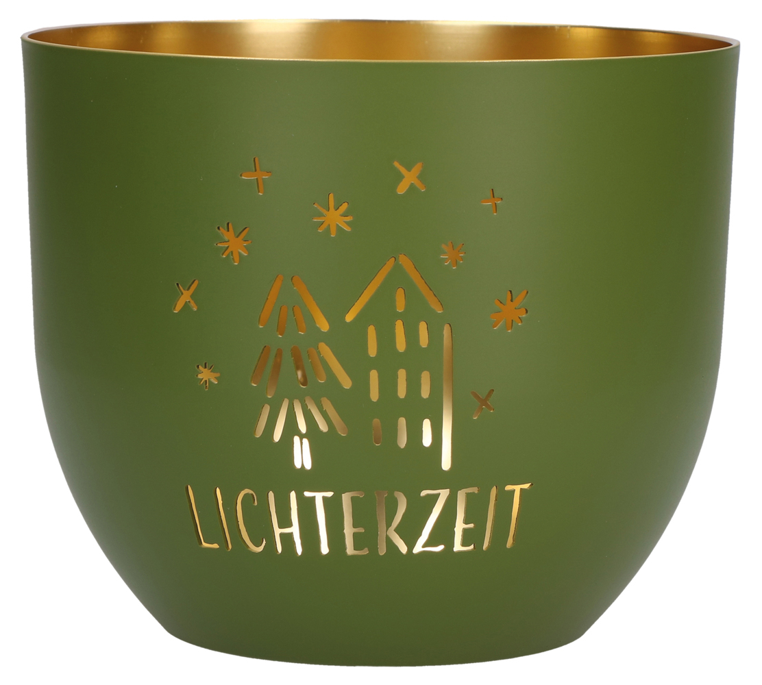 Metallwindlicht - Lichterzeit grün