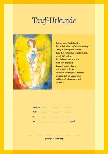 Tauf-Urkunde DIN A4 U49
