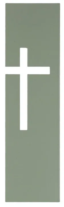 Edelstahltafel zum Aufhängen - Kreuz