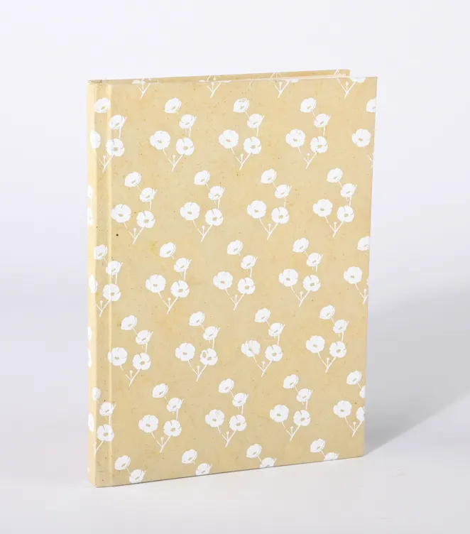 NOTIZBUCH Blümchen creme - groß  EZA150120